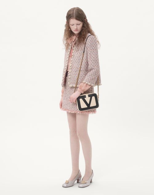 Valentino Garavani - Valentino Garavani Viva Superstar Nappa Leather Crossbody Bag - Butter/black - Woman - Shoulder Bags
