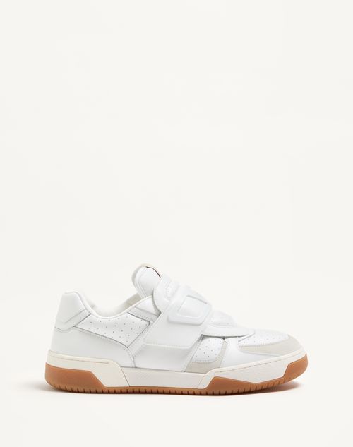 Valentino Garavani - Joie De Jouer Low-top Trainer In Nappa Calfskin - White - Man - Shelf - M Shoes - Joie De Jouer