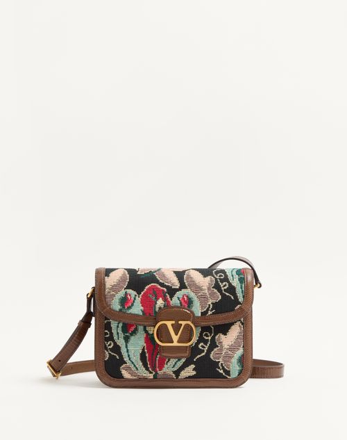 Valentino Garavani - Valentino Garavani 9to5 Shoulder Bag In Jacquard And Lizard Fabric - Multicolor - Woman - Shoulder Bags