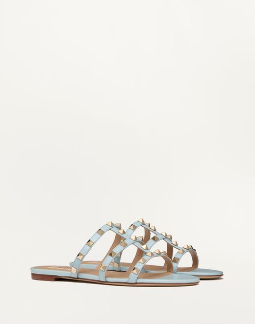 Valentino Garavani - Rockstud Flat Slide Sandal - Woman - Slides And Thongs