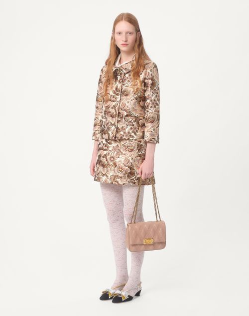 Valentino - Apres L'hiver Matelasse' Rose Lurex Skirt - Latte/pink Lurex - Woman - Skirts