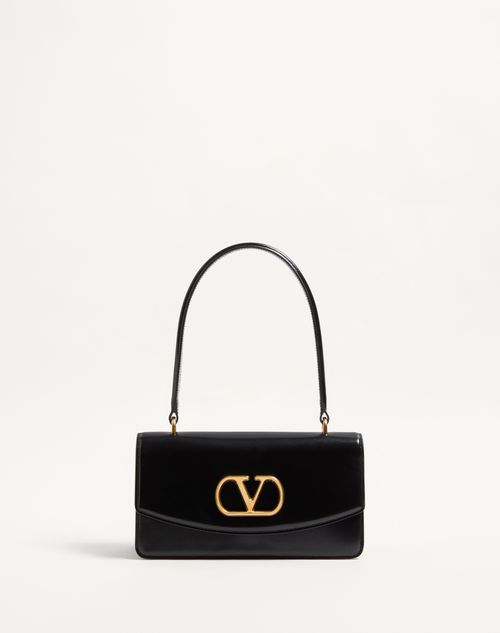 Valentino Garavani - Bolso Valentino Garavani Vain Con Manija En Cuero Brillante De Becerro - Negro - Mujer - Bolsos Con Asa Superior