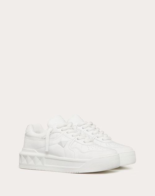 Valentino Garavani - One Stud Xl Nappa Leather Low-top Sneaker - White - Man - One Stud - M Shoes