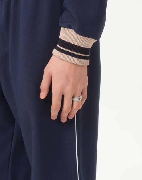 Valentino Garavani - Valentino Garavani Ovalette Metal Ring - Transparent - Man - Jewelry