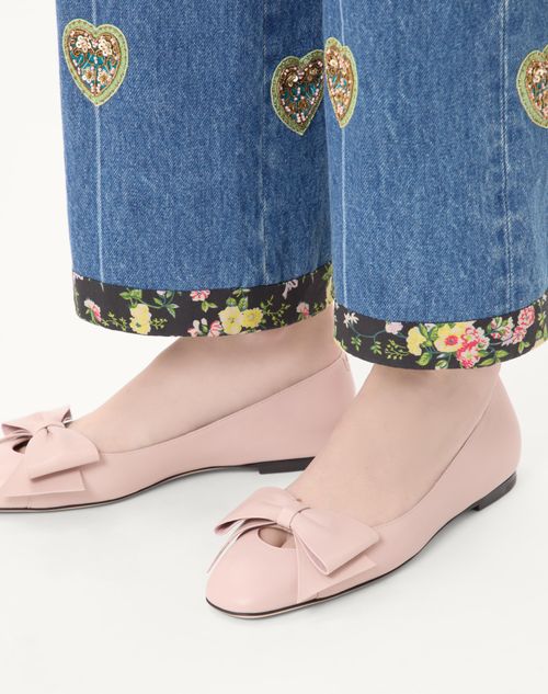 Valentino Garavani - Bowow Kidskin Ballerina - Water Rose - Woman - Ballerinas