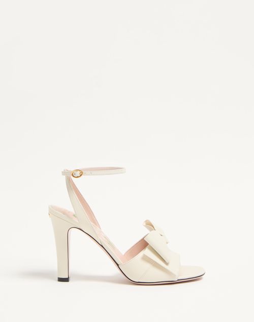 Valentino Garavani - Bowow Sandal In Kidskin 95mm - Ivory - Woman - Sandals