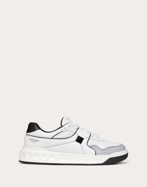 Valentino Garavani - One Stud Low-top Nappa Sneaker - White/ Black - Man - One Stud - M Shoes