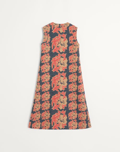 Valentino - Floral Jacquard Waistcoat With Après L'hiver Pattern - Indigo/multicolour - Woman - Coats And Outerwear