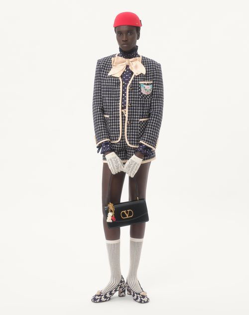 Valentino - Bouclé Jacket - Navy/ivory - Woman - Shelf - Wrtw - Cherryfic, Betulla, Pastel Ribbon Tweed W1