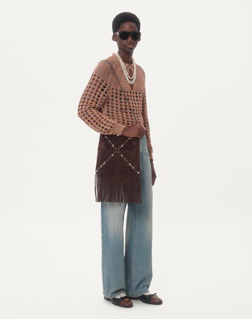 Valentino - Cotton And Mouline Linen Sweater - Ochre - Man - Knitwear
