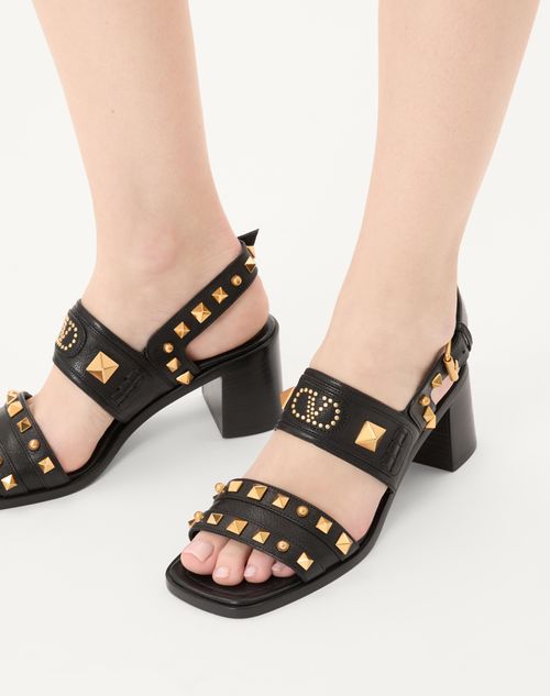 Valentino Garavani - Plaster Caster Buffalo Sandal 60mm - Black - Woman - Sandals