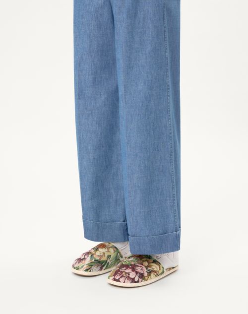 Valentino Garavani - Ta Chambre Slide In Voyage Imaginaire Fabric - Multicolour/ivory - Man - Shoes