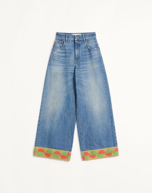 Valentino - Denim Pants - Denim - Woman - Denim